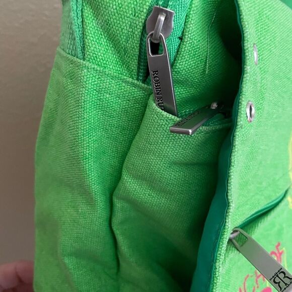 Robin Ruth The Beach Of Cabo Crossbody Lime Florescent Green Hot Pink Bag - Picture 7 of 16